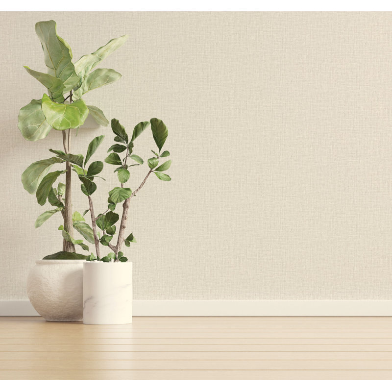 Dove   Plain Textile Effect Print Non Woven Non-pasted Textured Wallpaper 57 Sq. Ft.