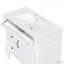 Meuble-lavabo autoportant de 36 pouces avec lavabo en céramique, tiroir rabattable, tablette réglable et structure en bois d'hévéa durable au fini noir-831752817