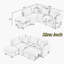Canapé modulaire 3 pièces Anaclet-290840893