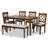 Evripidis 6 - Person Solid Wood Solid Wood Top Four Leg Dining Set