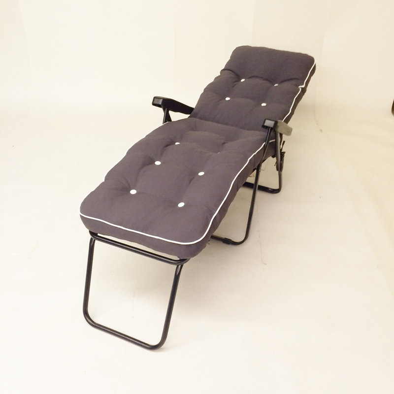 William Sun Lounger Cushion, Charcoal Grey
