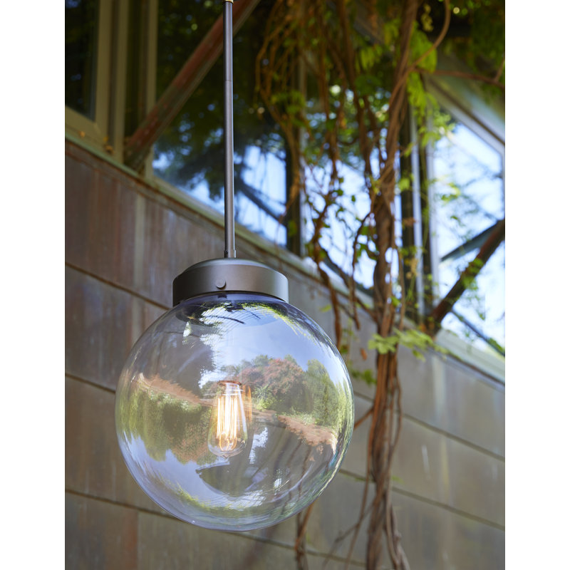 Reeves 1 - Light LED Outdoor Pendant, Aged Brass