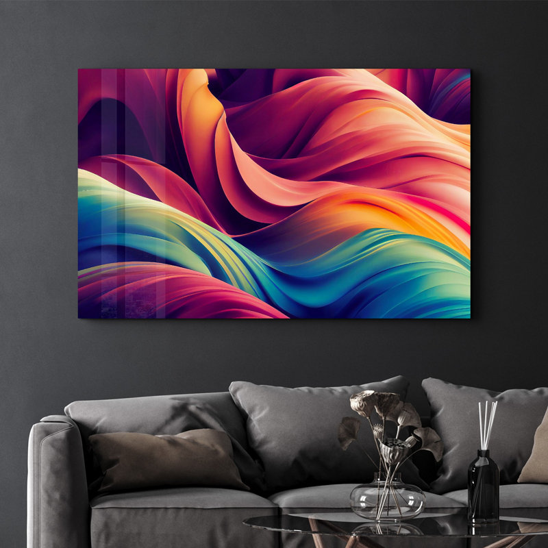 Peinture élégante en verre trempé de 27,6 po x 43,3 po | 100% verre trempé, épaisseur: 0,16 pouce | Œuvre imprimée UV, parfaite pour la décoration intérieure et les intérieurs modernes, des visuels époustouflants pour toute pièce