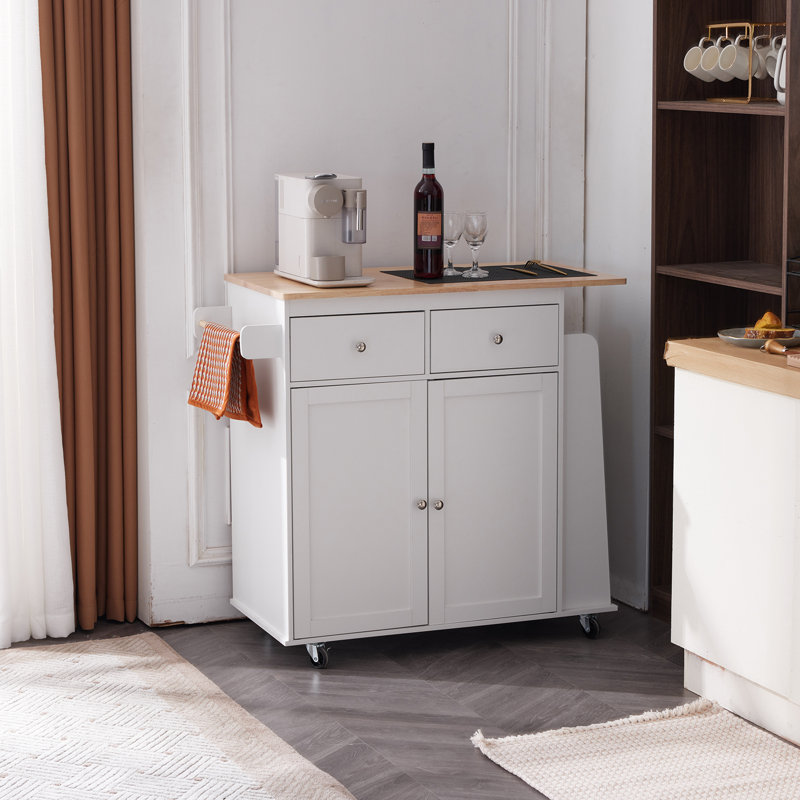 Brutsche Solid Wood Top Kitchen Cart