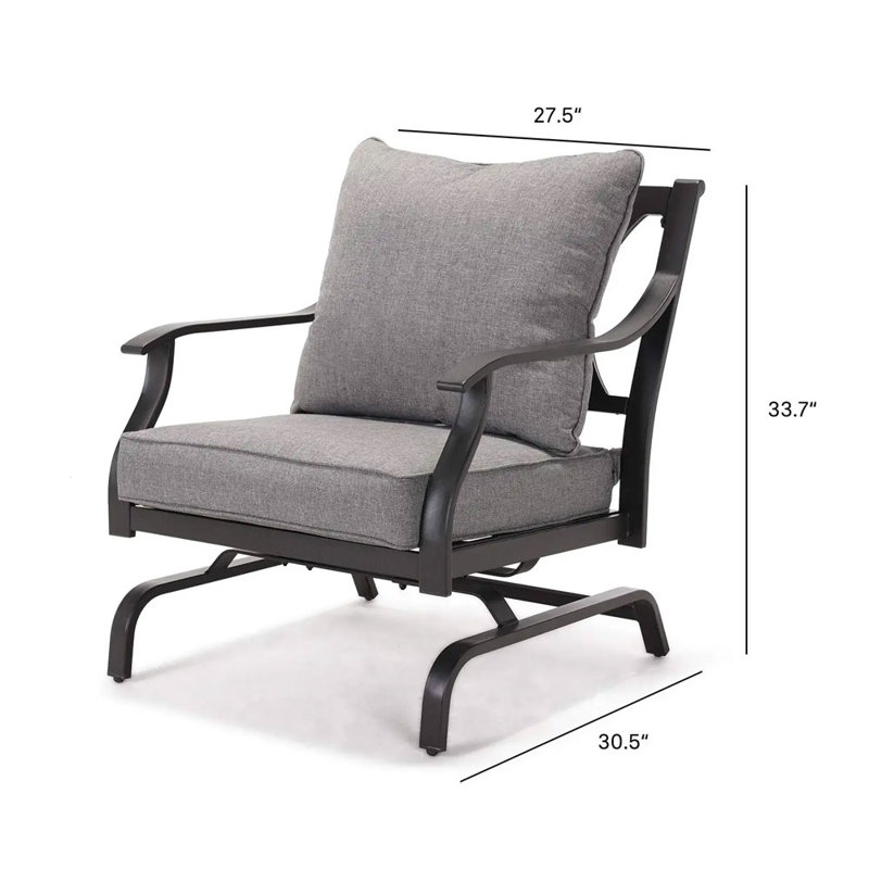 Ensemble de chaises pivotantes 2 pièces Fanshuai, Gris