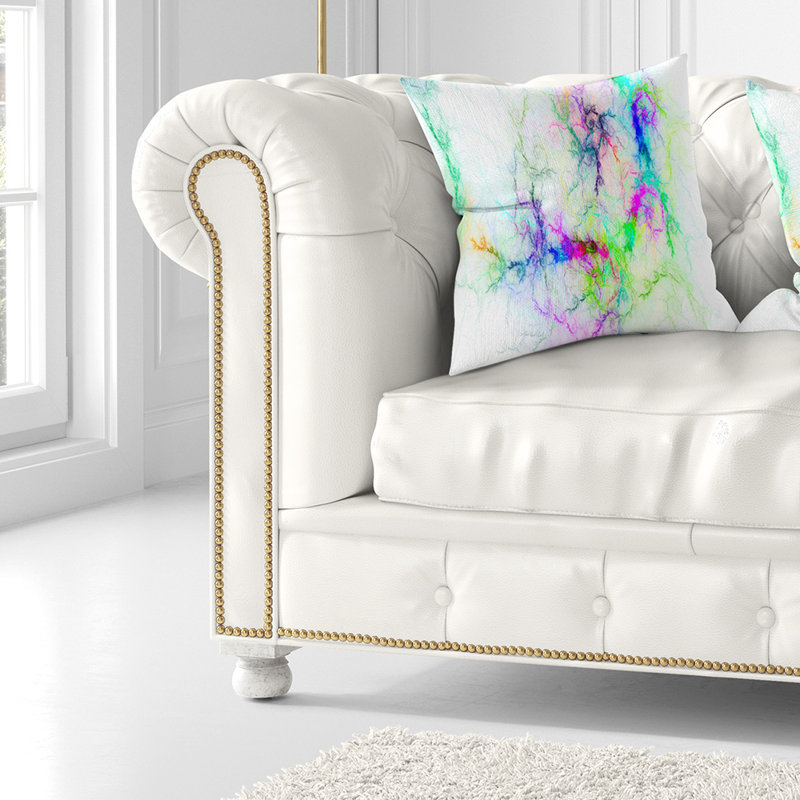  Coussin abstrait abstrait foudroyant ciel orageux, 16 po x 1 po, Coussin décoratif