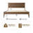 Queen Size Bed Frame with Headboard & Footboard Solid Wood Platform Bed, Metal Legs, 12 Sturdy Slatted Structure, No Box Spring Needed, Anti-Noise & Slip-Free, Easy Assembly, Barnwood Finish-780685269-780685268