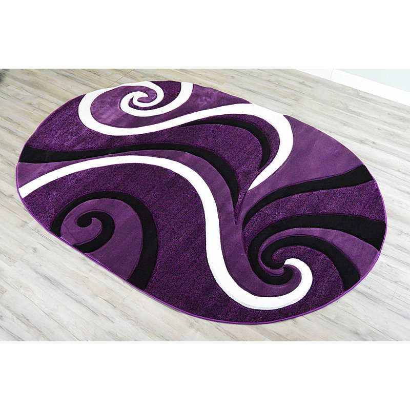 Mccampbell Performance Abstract Indoor Rug, Oval 5'3" x 7'6"