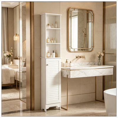 Nordic Style Storage Cabinet,Freestanding Bathroom Storage Cabinet,Tall Bathroom Storage Cabinet