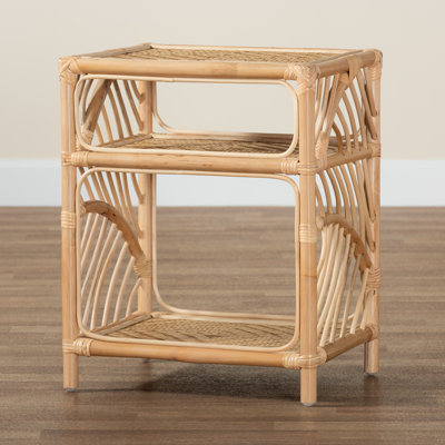 Brandea Wicker/Rattan Nightstand in Brown