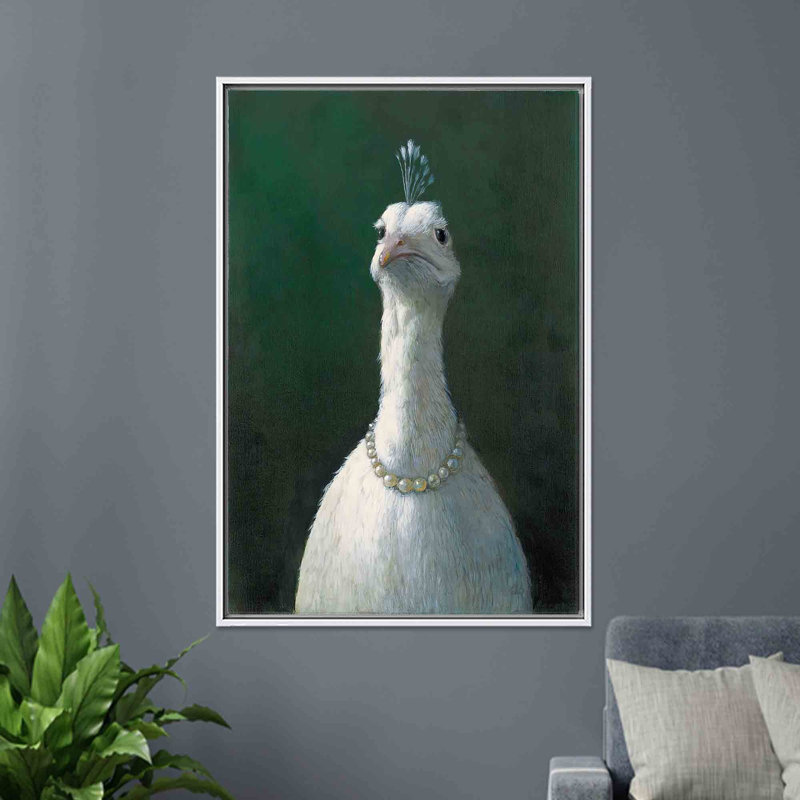 Impression sur toile imprimée: Œuvre de volaille élégante avec perles, 1P, 31,6 po H x 23,7 po l