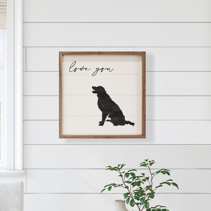 Love You Border Collie - blanc, H 4 po x l 4 po