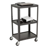 Laptop Caddy Utility Cart with 3 Shelves and Casters