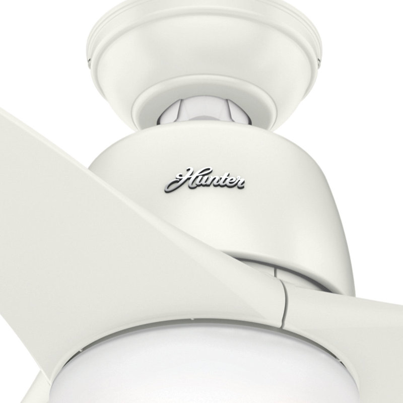 137cm Ceiling Fan with Light Kit, Fresh White, Fresh White