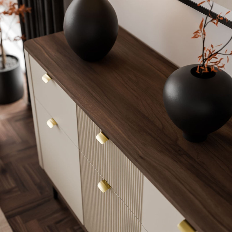 130cm Sideboard, cashmere / walnut