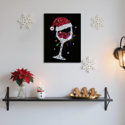 «Sparkling Wine Glass», art mural sur toile