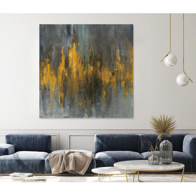 «Black and Gold Abstract» par Danhui Nai