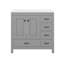 Meuble-lavabo 36 po avec lavabo en céramique, meuble-lavabo avec 5 tiroirs à fermeture en douceur et 2 portes à fermeture en douceur-60267179