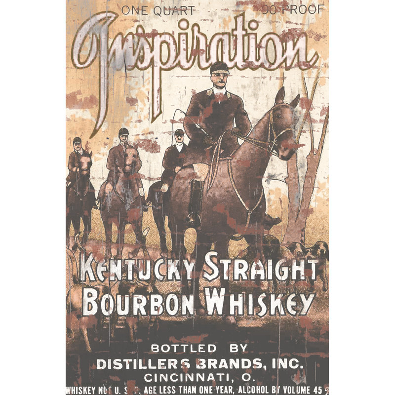 Inspiration Bourbon Label - Wrapped Canvas Print, 46cm H x 30cm W x 3.8cm D