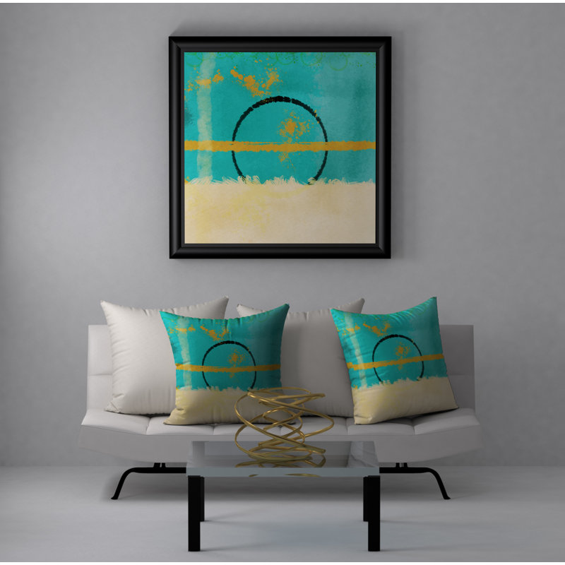 Abstract Reversible Throw Pillow, 24" x 24"