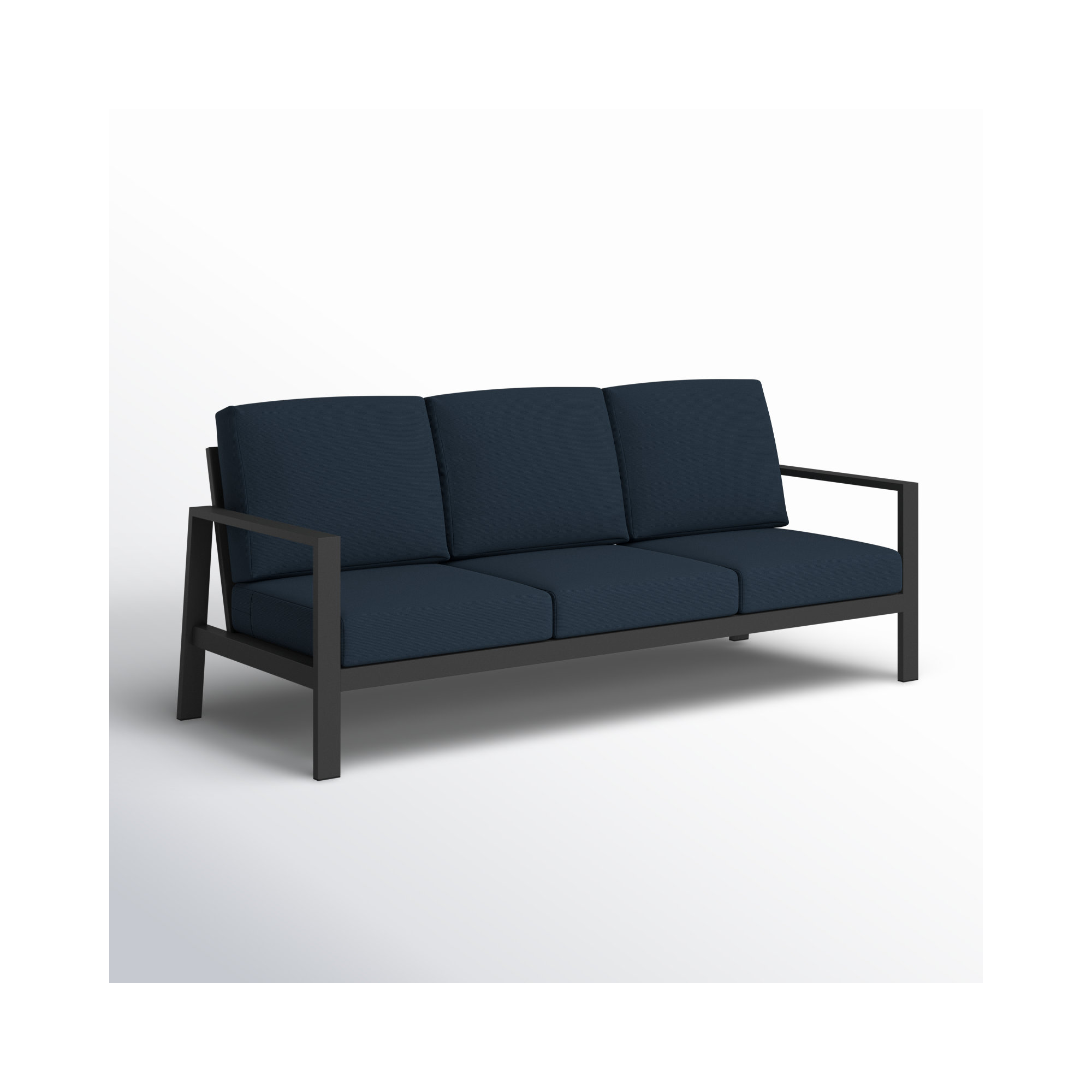 Townsend 80'' Wide Outdoor Patio Sofa with Sunbrella Cushions, Canvas Navy Sunbrella® Canvas