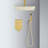 Ceiling Mounted Shower System In Gold Color - 10" Head & Handheld, Brass, Mimics Natural Rainfall Feeling, Self-Cleaning Nozzle, Agrees To American Standard Pipe Connections With Handheld Generates ,