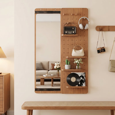 A Versatile Design Panel With A Wall-mounted Mirror That Saves Space And Can Be Slid Open And Closed. Suitable For Bedrooms/living Rooms/entryways.
