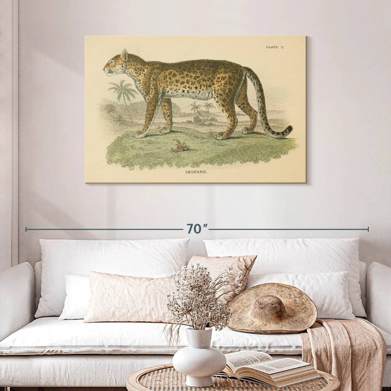 Brampt Graceful Vintage Leopard, 30" H x 45" W