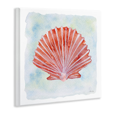 Peach Scallop Shell Wall Plaque, design by Patti Bishop