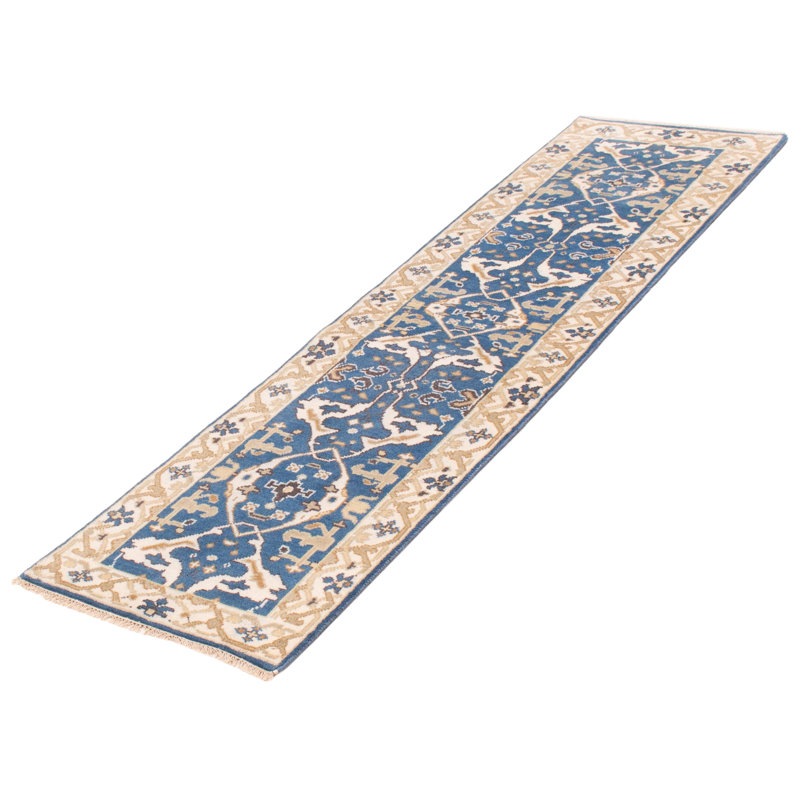 Tapis de couloir bleu foncé en laine New Age 2 pi 7 po x 9 pi 7 po Nallely