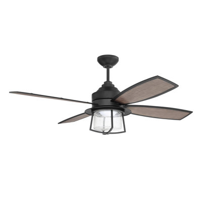 Ventilateur de plafond standard à DEL à 4 pales 52 po avec ensemble d'éclairage inclus Gala