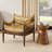 Ramira Full grain Genuine Leather Armchair with tufted button-95950704