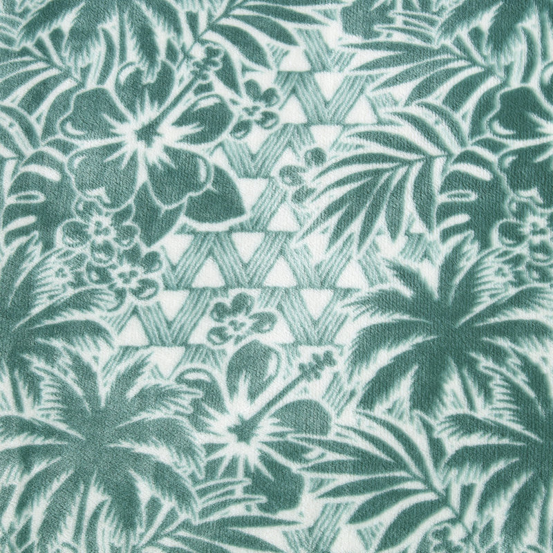 Lanikai Fronds Throw Blanket, Green 