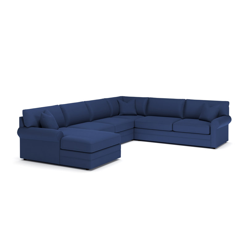 Charlie 4-Piece Sectional, Cruise Adrift, Canvas Navy