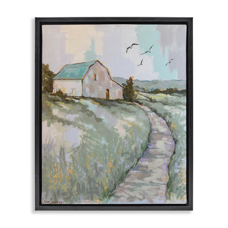 Cadre flottant Peaceful Homestead, H 31 po x l 25 po, Cadre flottant noir de jais