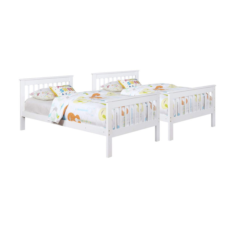 Lit superposé simple en bois avec matelas Wood