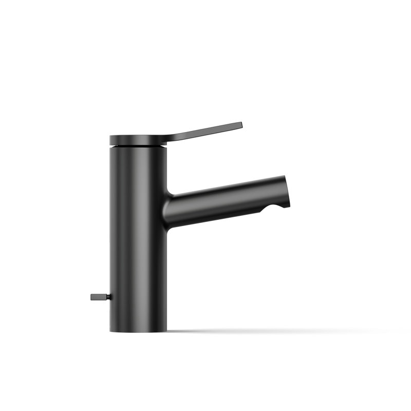 Kohler Elate Single-Handle Bathroom Faucet with Pop-Up Drain Assembly, One Hole Bathroom Sink Faucet, 1.2 gpm, Matte Black