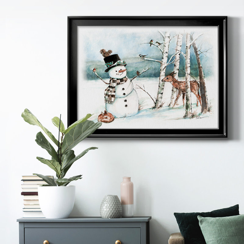 " Snow Friends ", Black, 26.5" H x 36.5" W x 1" D