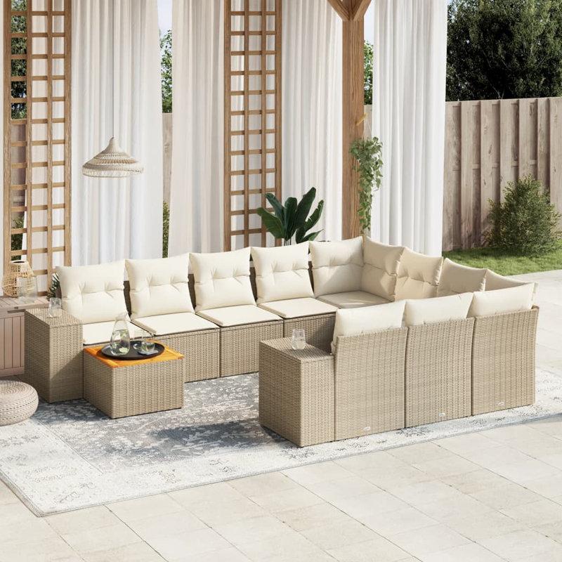 Vidaxl Garden Sofa Set Beige