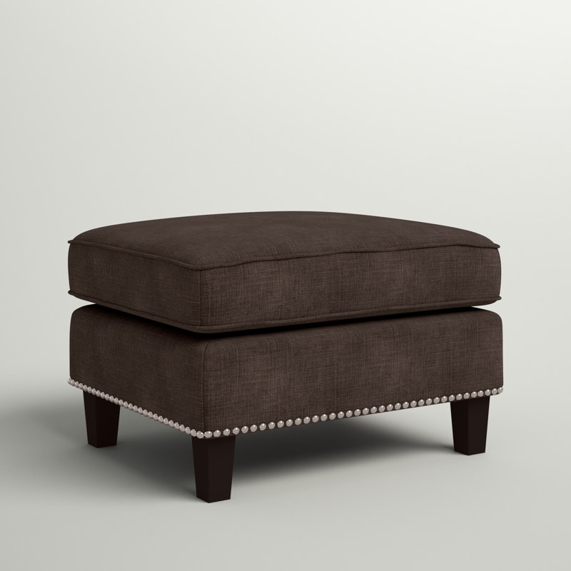 Damira Upholstered Ottoman, Brown