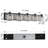 40" Vanity Fixture, 5- Bath Wall Sconce, Clear Glass Shades, Black & Wood Grain, Industrial Desire Bathroom , Sconce With And Vitality
