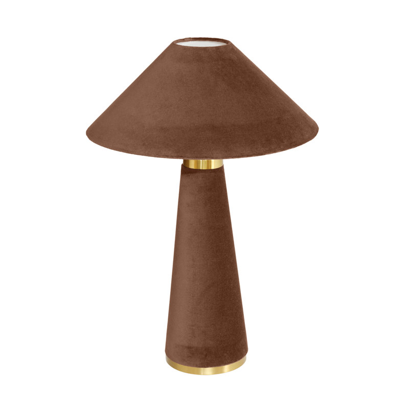 Graham Terracotta Velvet Table Lamp, Brown, Brown