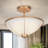 Hanshelmut Glass Semi Flush Mount