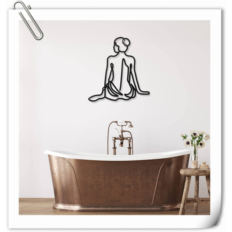 Art mural minimaliste femme abstraite