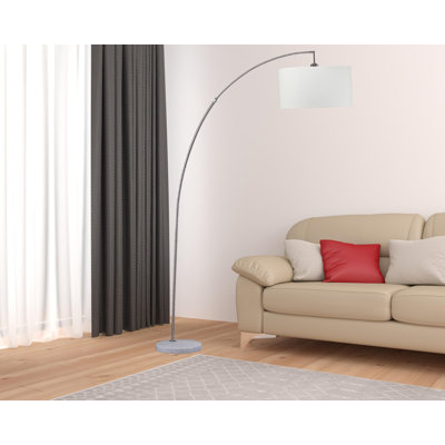 Lampe sur pied 86 "avec abat-jour tambour 86"