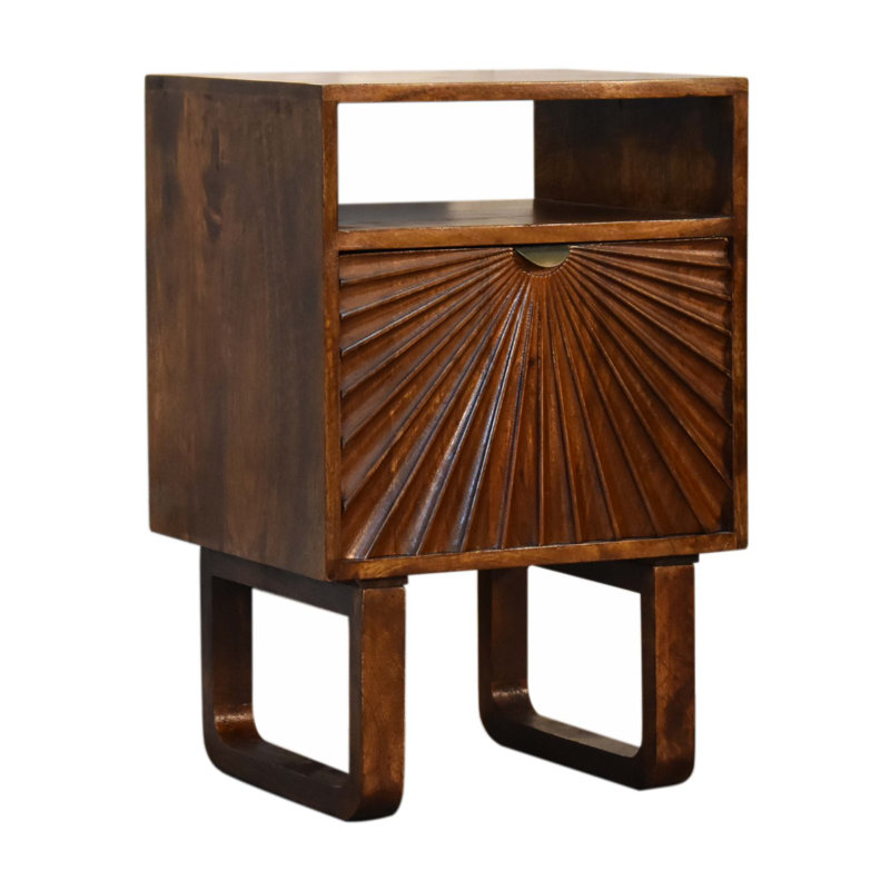 Tichenor 40cm W Solid Wood Bedside Table