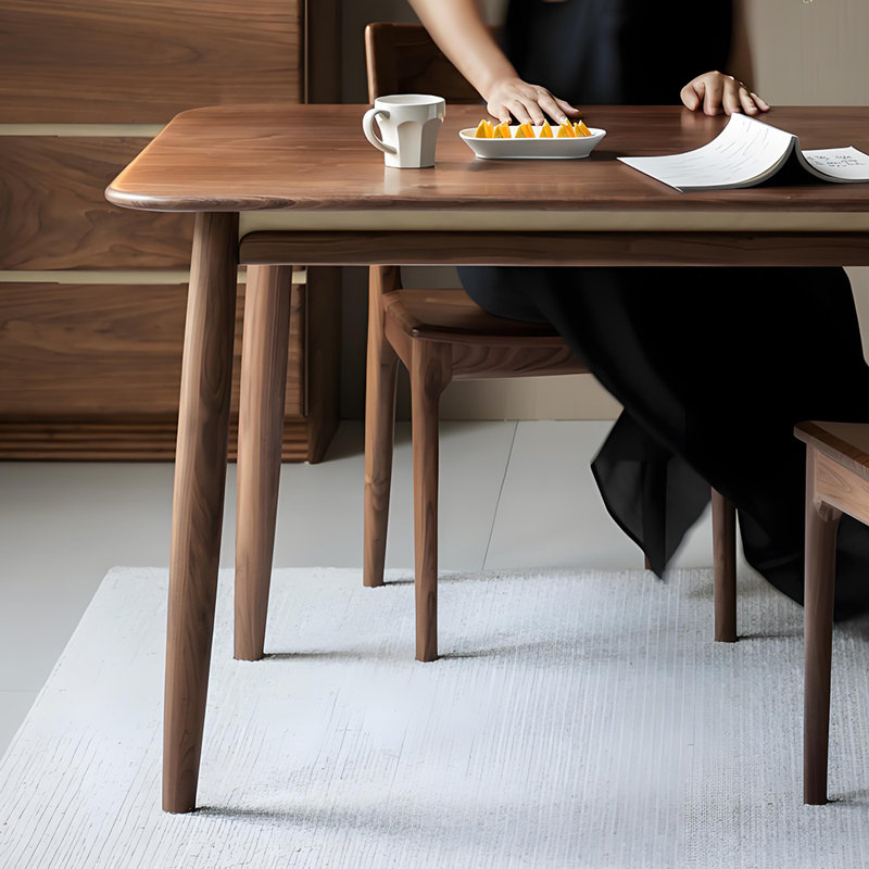 Ensemble de salle à manger rectangulaire en bois de frêne