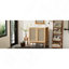 30-inch bathroom vanity crafted from natural materials, featuring handmade rattan doors and soft-closing mechanisms