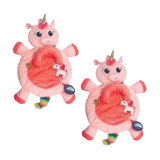 Little Tikes 3 In 1 Infant Tummy Time Plush Pillow Playmat, Unicorn (2 Pack)
