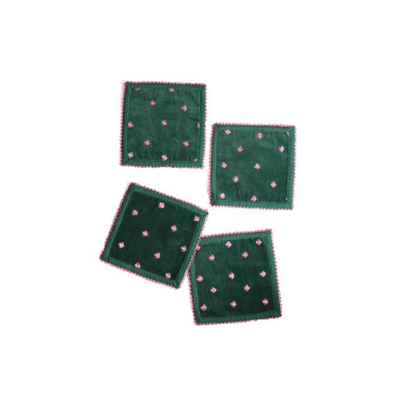 Serviettes de cocktail Emerald Blossom Luxury